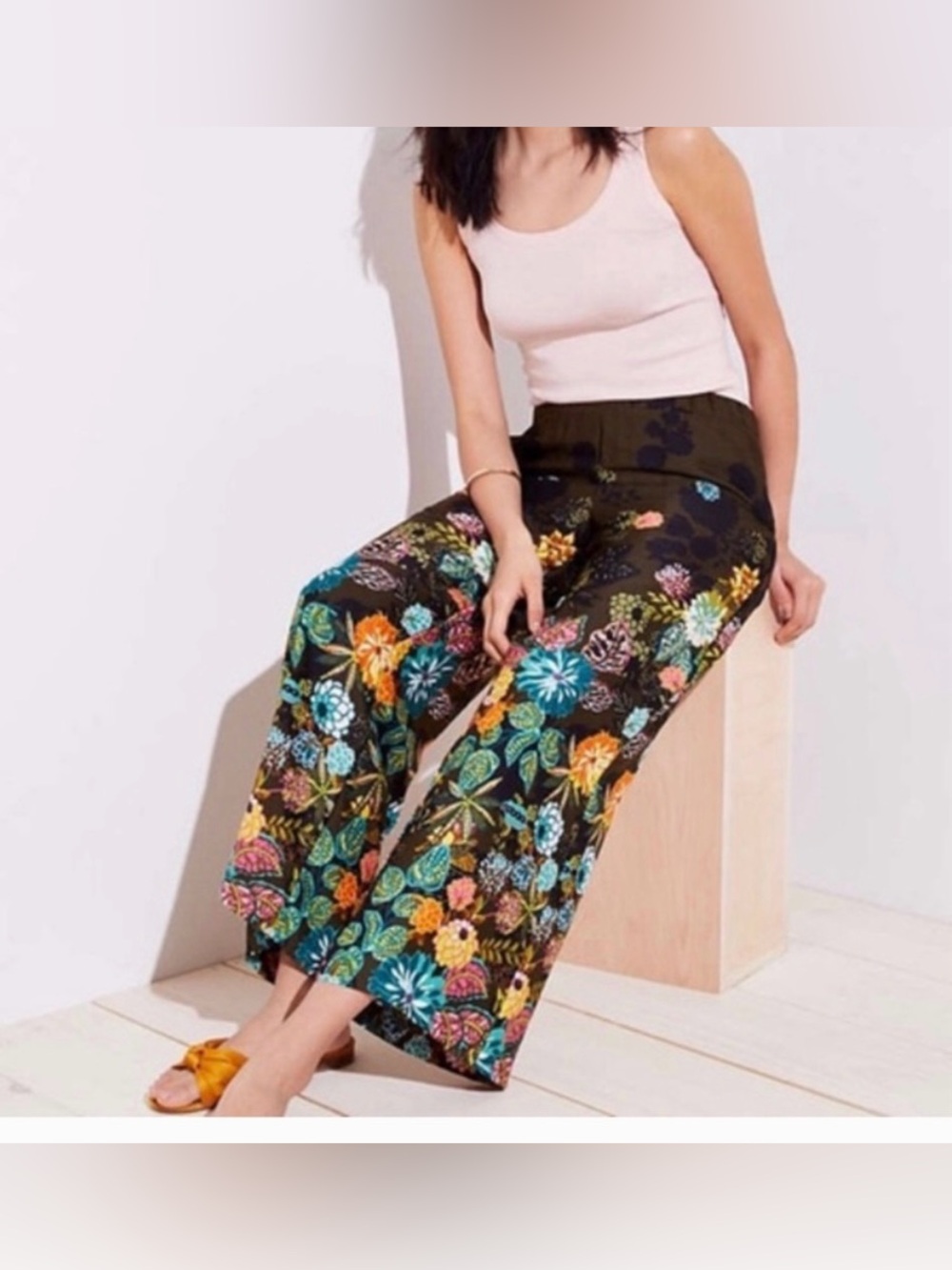 New Loft Wide Leg Palazzo Floral Pant size MP